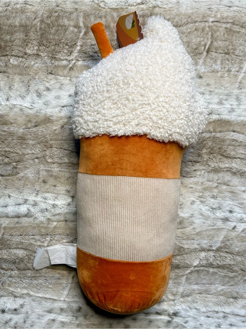 *NWT* Plush Pumpkin Latte Decorative Pillow